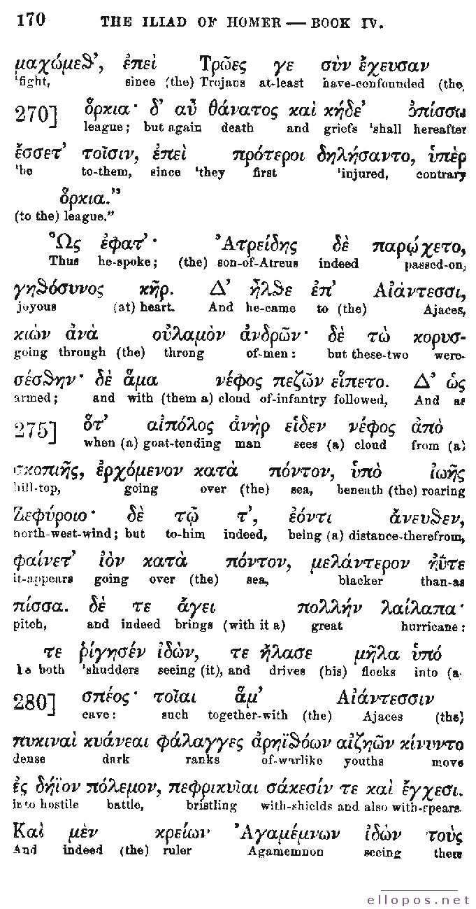 Homer Interlinear Iliad - Page 170
