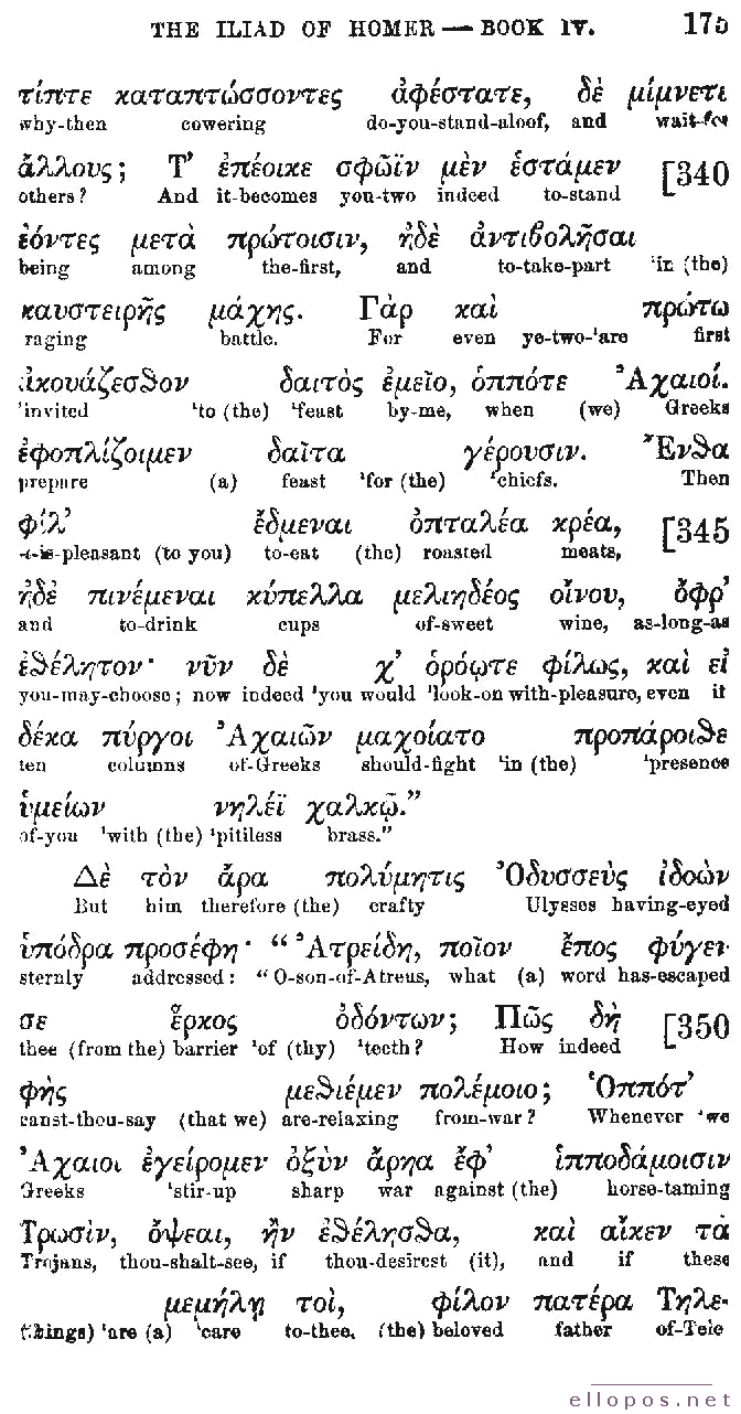 Homer Interlinear Iliad - Page 175