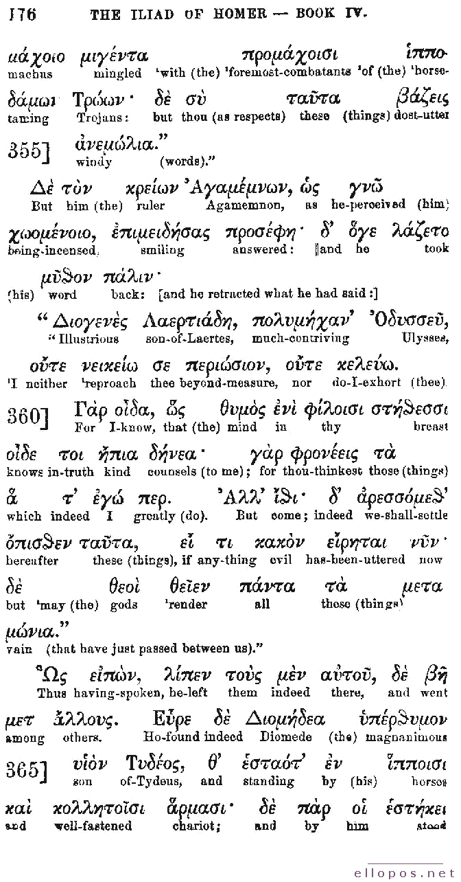 Homer Interlinear Iliad - Page 176