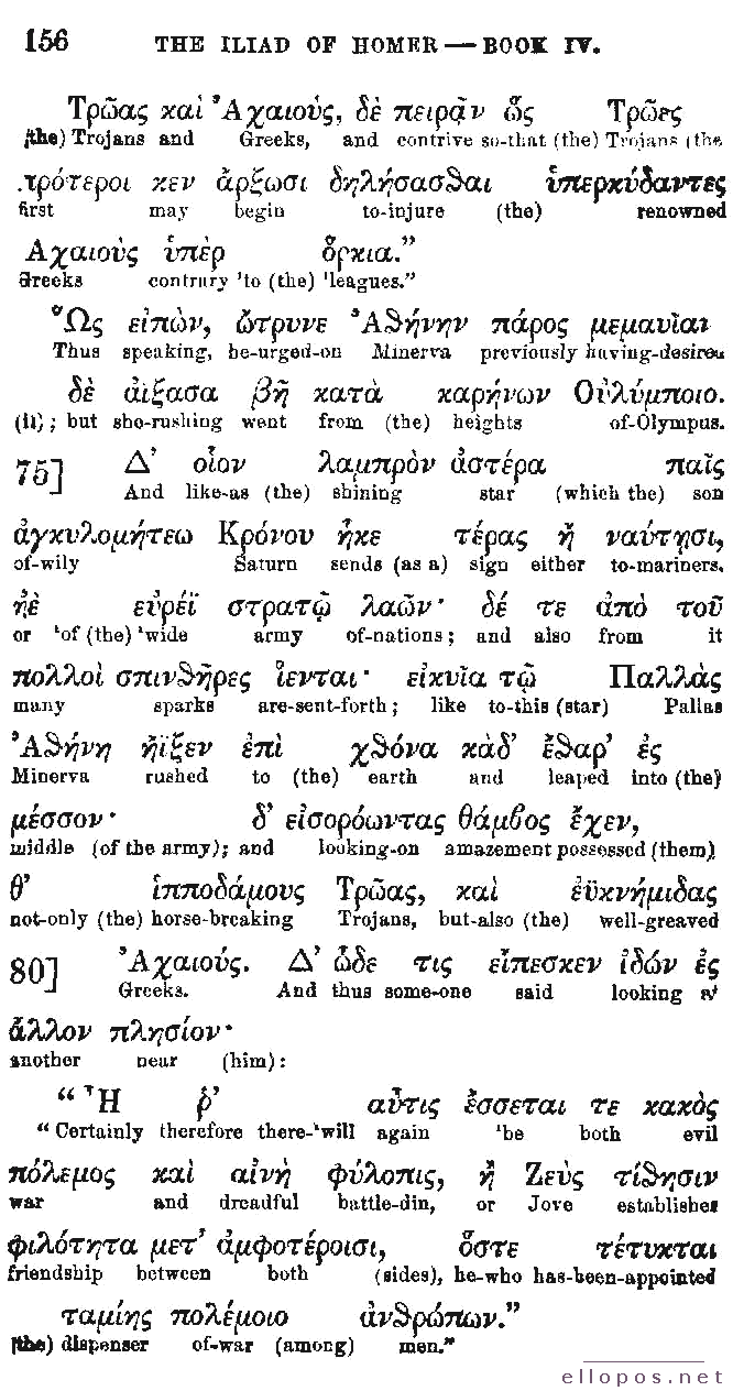 Homer Interlinear Iliad - Page 156
