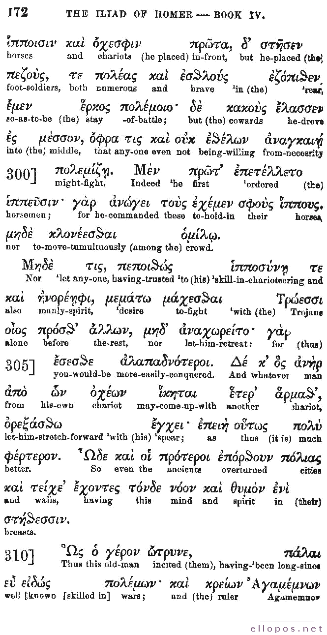 Homer Interlinear Iliad - Page 172