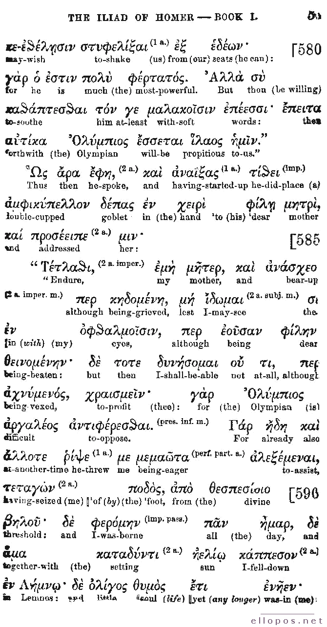 Homer Interlinear Iliad - Page 53