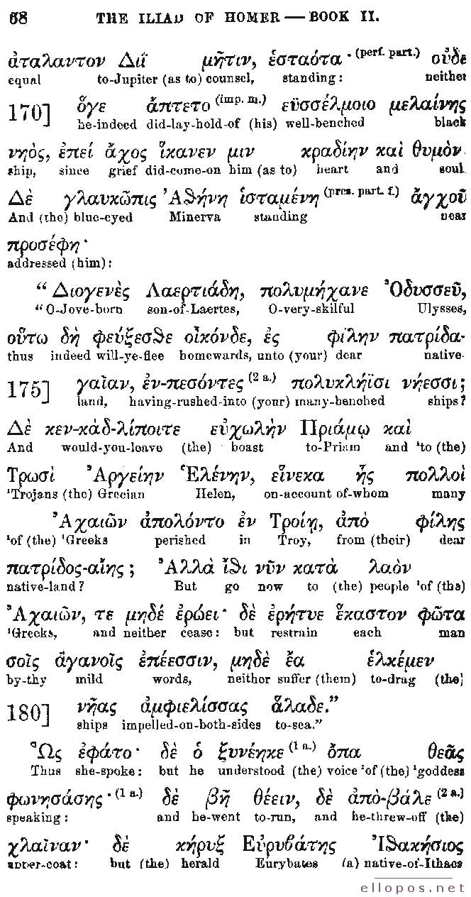 Homer Interlinear Iliad - Page 68